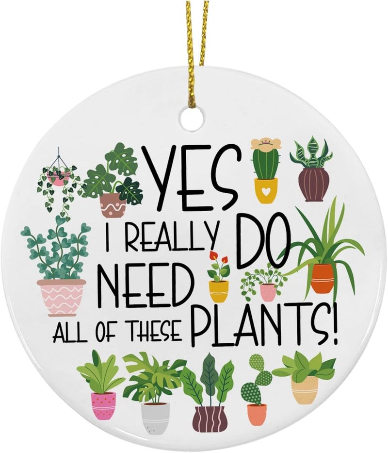 ZOSAN Plant Lovers Ceramic Ornament, Gardening Gifts for Plant Lovers Gardener, Plant Lover Gift Ornament - Image 2